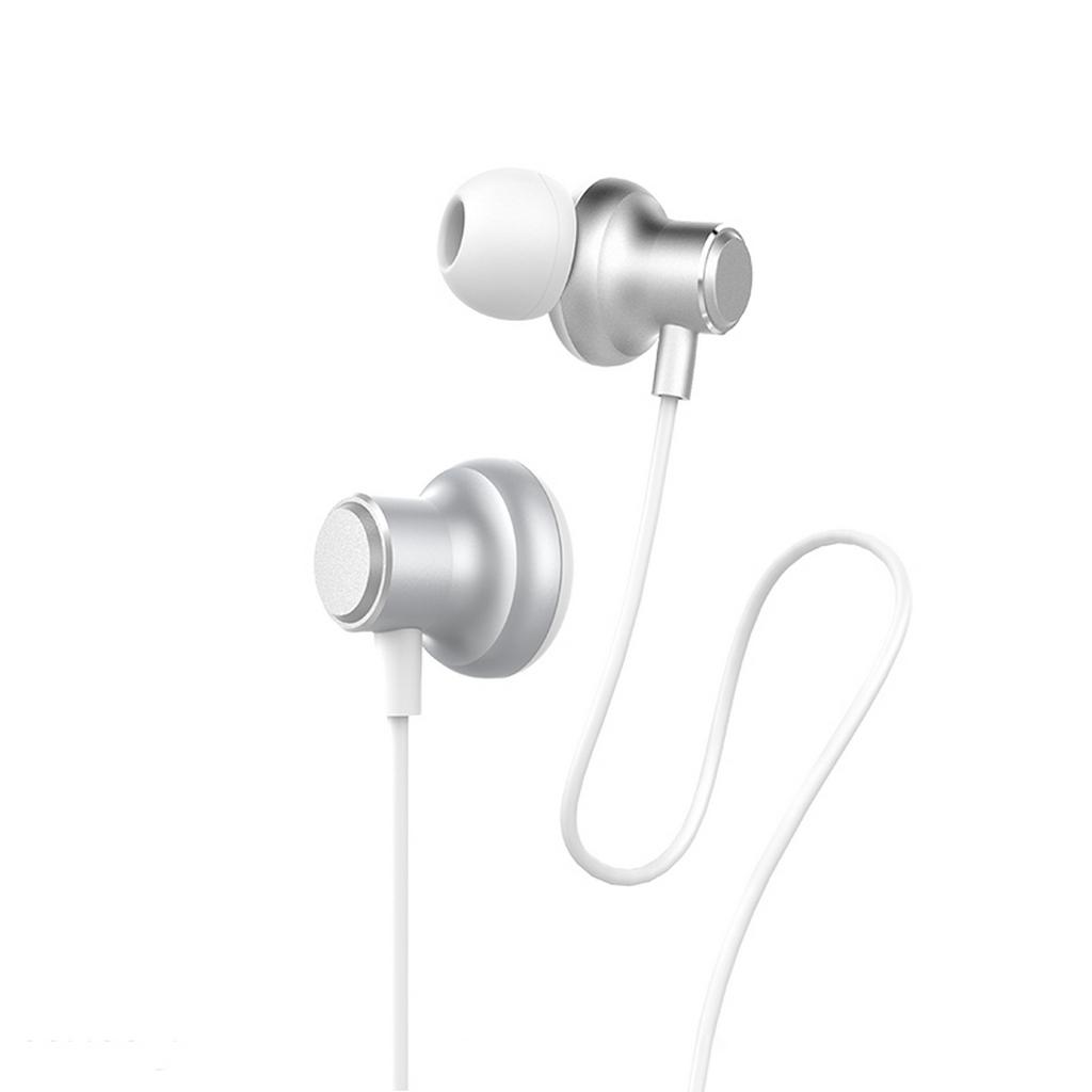 Hands Free Hoco M44 Magin Sound Earphones Stereo 3.5mm Ασημί με Μικρόφωνο και Πλήκτρο Λειτουργίας