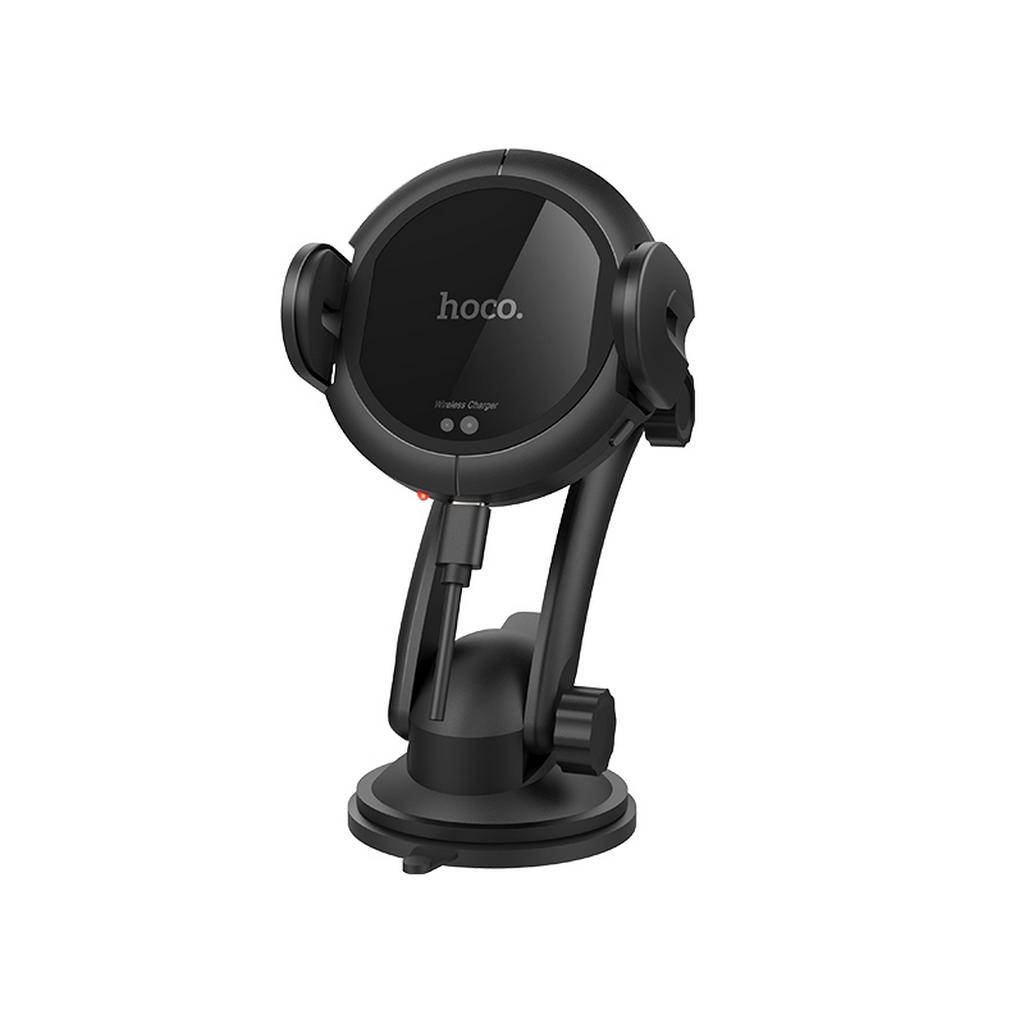 Βάση Στήριξης Αυτοκινήτου και Αεραγωγού Hoco CA35 Plus Μαύρη με Fast Wireless Charger 10W