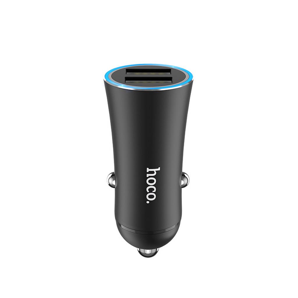 Φορτιστής Αυτοκινήτου Hoco Z30A Easy Route Dual USB Fast Charging 5V/3.1A Μαύρος