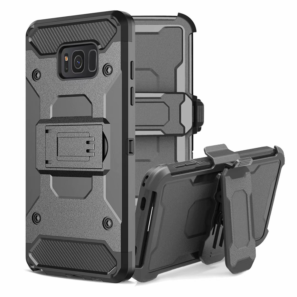 Θήκη Ancus Armor Stand με Κλιπ Ζώνης για Samsung SM-G965F Galaxy S9+ Μαύρη