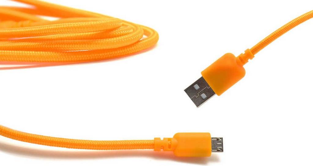 Καλώδιο σύνδεσης Κορδόνι Ancus USB σε Micro USB με Ενισχυμένες Επαφές Πορτοκαλί