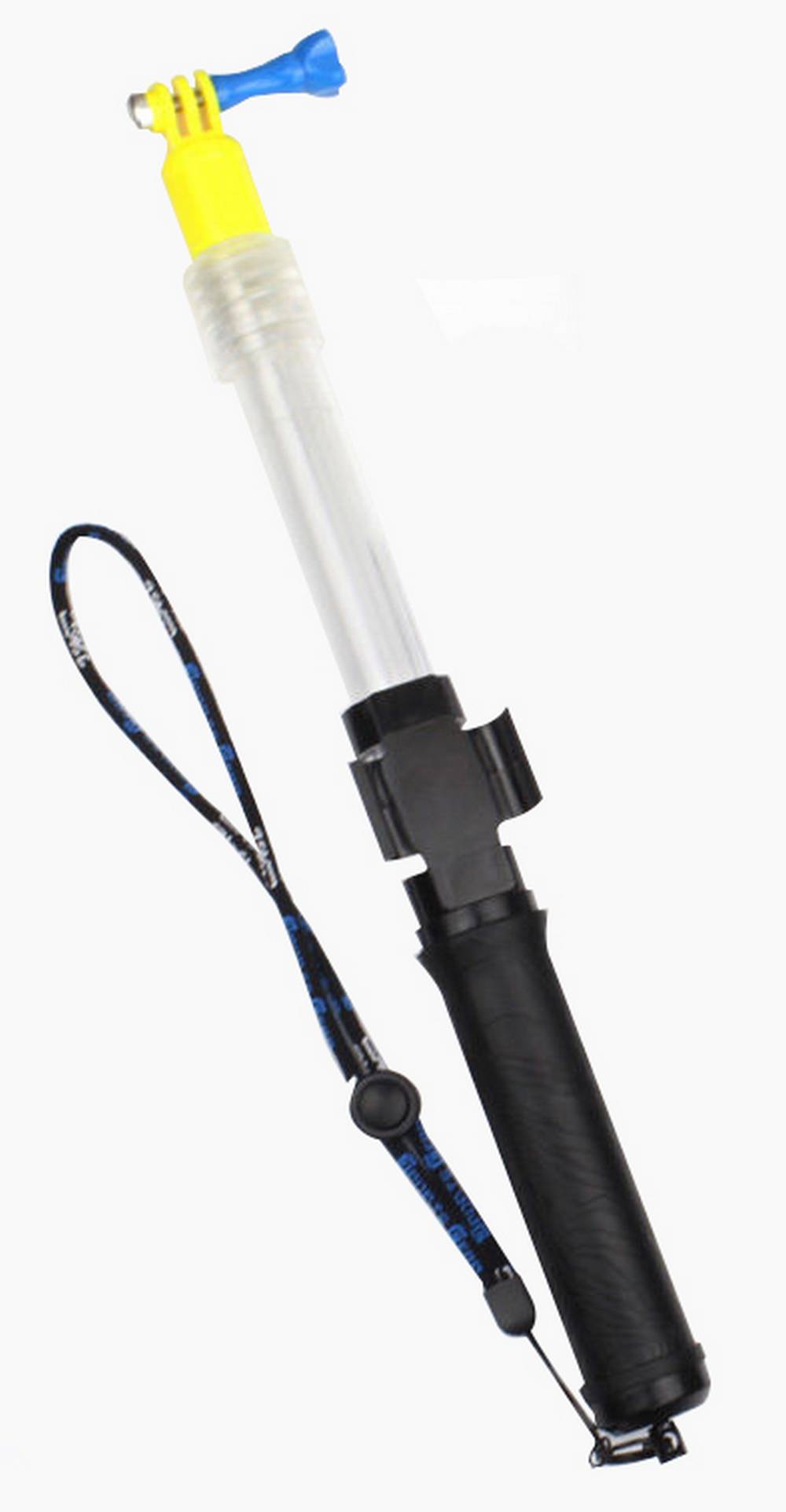 Selfie Stick Monopod HR301 με προστασία νερού για GoPro και Φωτογραφικές Μηχανές Πτυσσόμενο Μαύρο-Διάφανο (Μήκος Κονταριού 37cm, Μήκος Ανοίγματος 62cm)