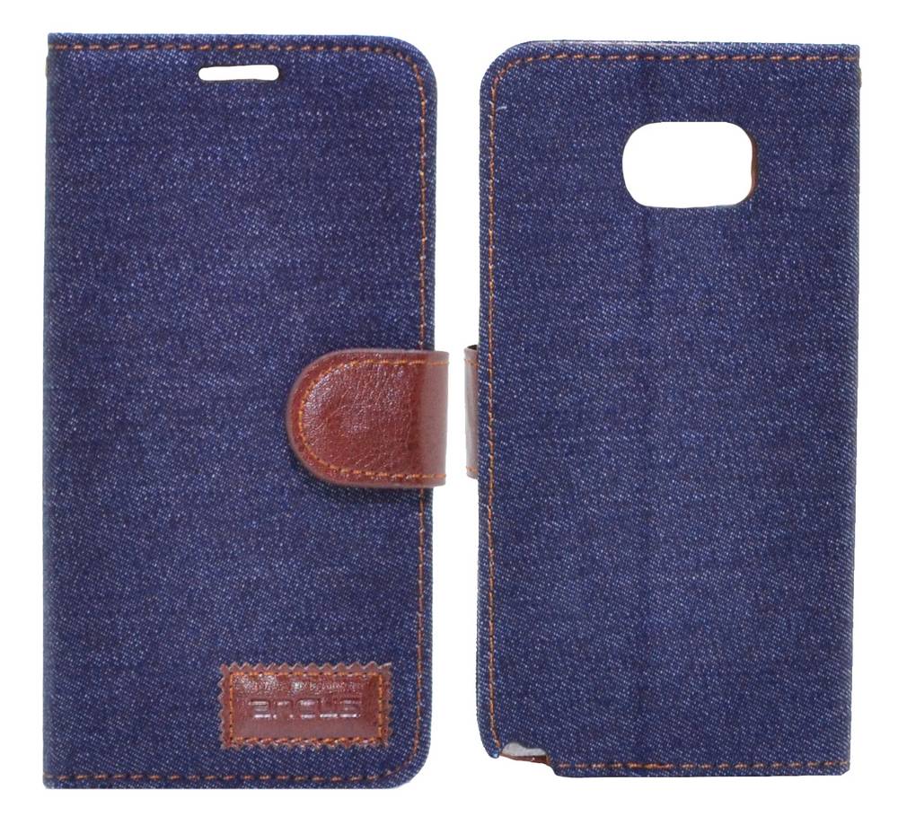 Θήκη Book Ancus Teneo Fabric για Samsung SM-N920F Galaxy Note 5 Σκούρο Μπλε