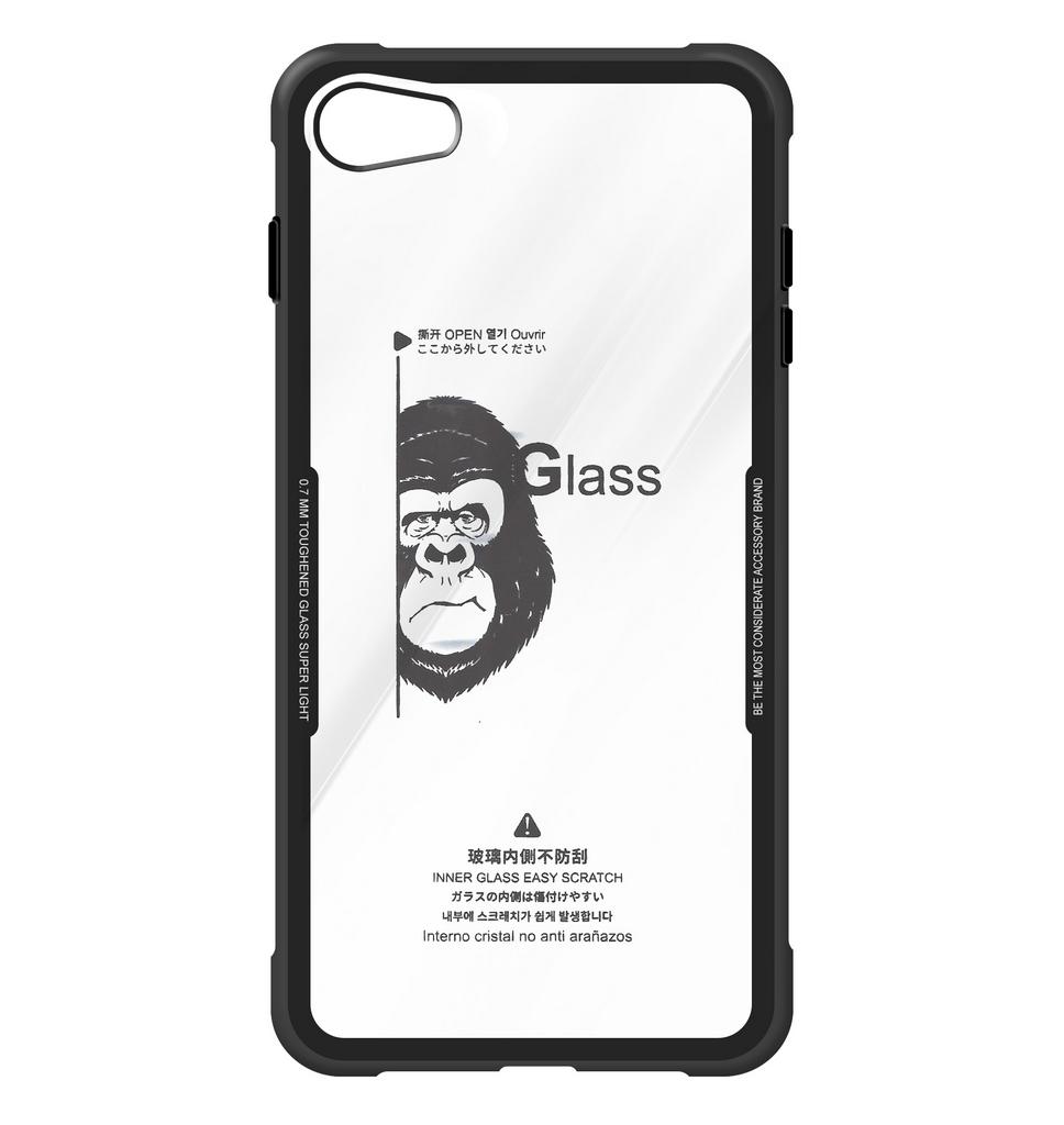 Θήκη Silicone - Glass Armor Back Cover για Apple iPhone 7 / 8 Μαύρη