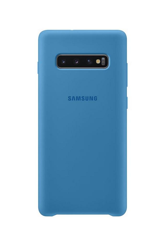 Θήκη Faceplate Samsung Silicone Cover EF-PG975TLEGWW για SM-G975 Galaxy S10+ Μπλε