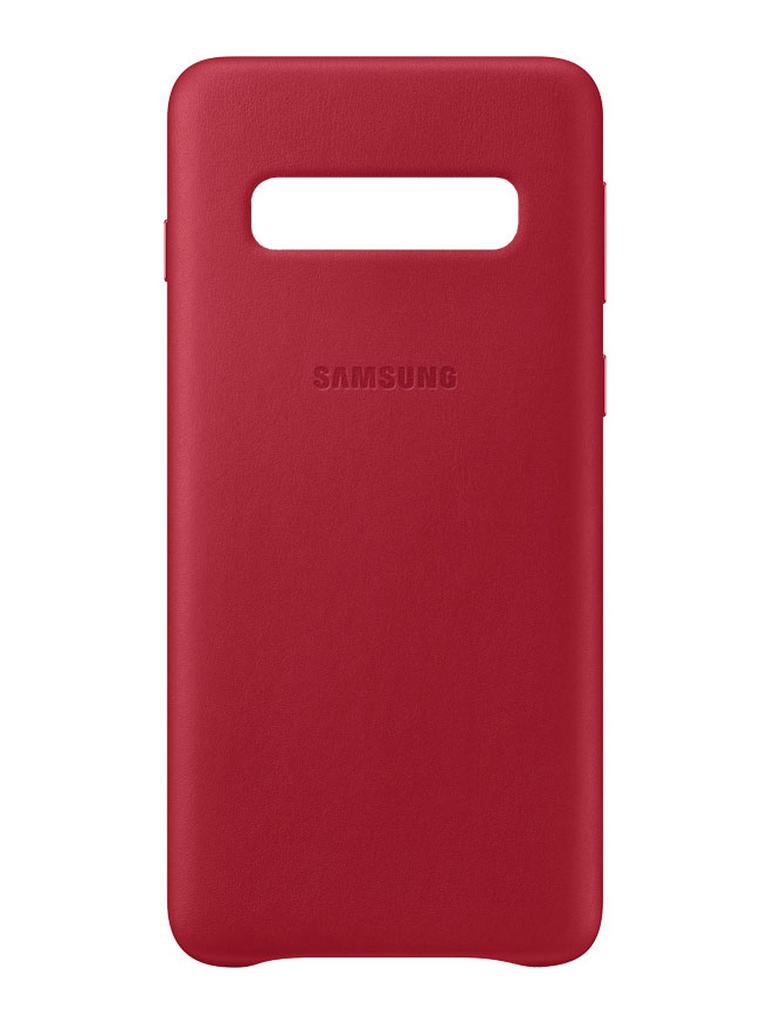 Θήκη Faceplate Samsung Leather Cover EF-VG973LREGWW για SM-G973F Galaxy S10 Κόκκινη