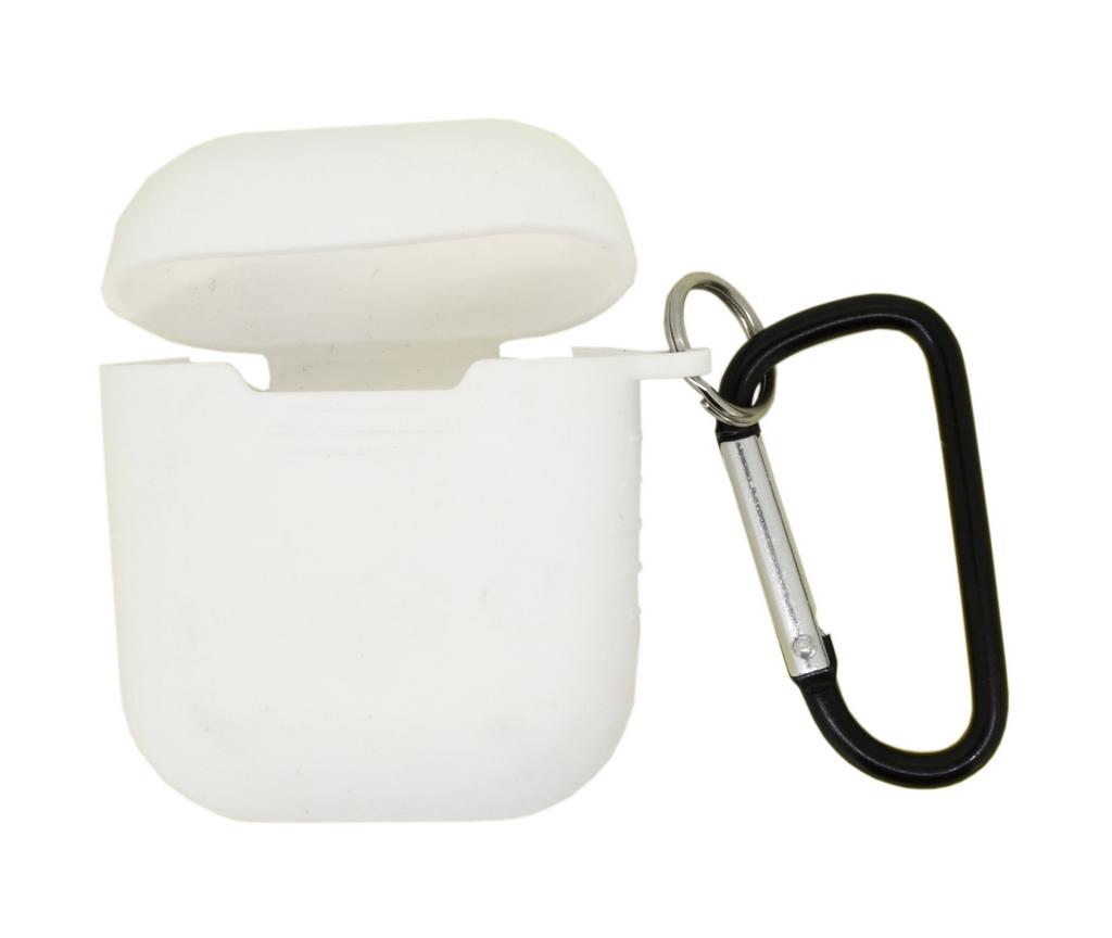Θήκη Ancus Thin TPU για Airpods Λευκή με Γάνζτο Μεταφοράς