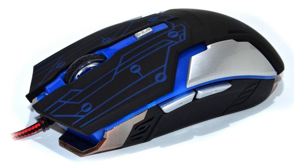 Ενσύρματο Ποντίκι R-horse RH-1990 Robocop Series με 5 Πλήκτρα και 3200 DPI Μαύρο - Μπλέ