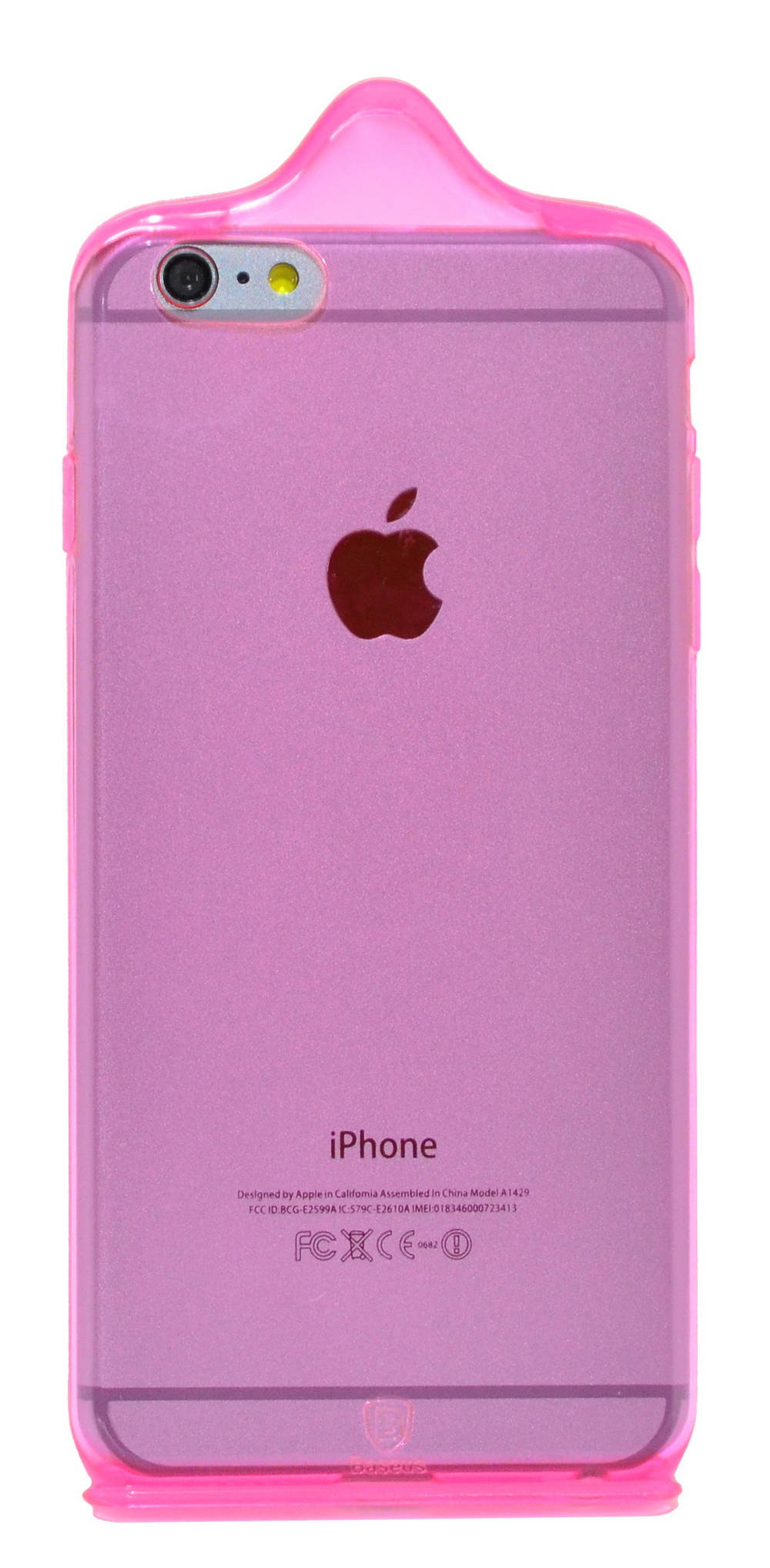 Θήκη TPU Baseus icondom για Apple iPhone 6 Plus/6S Plus Ρόζ - Διάφανη