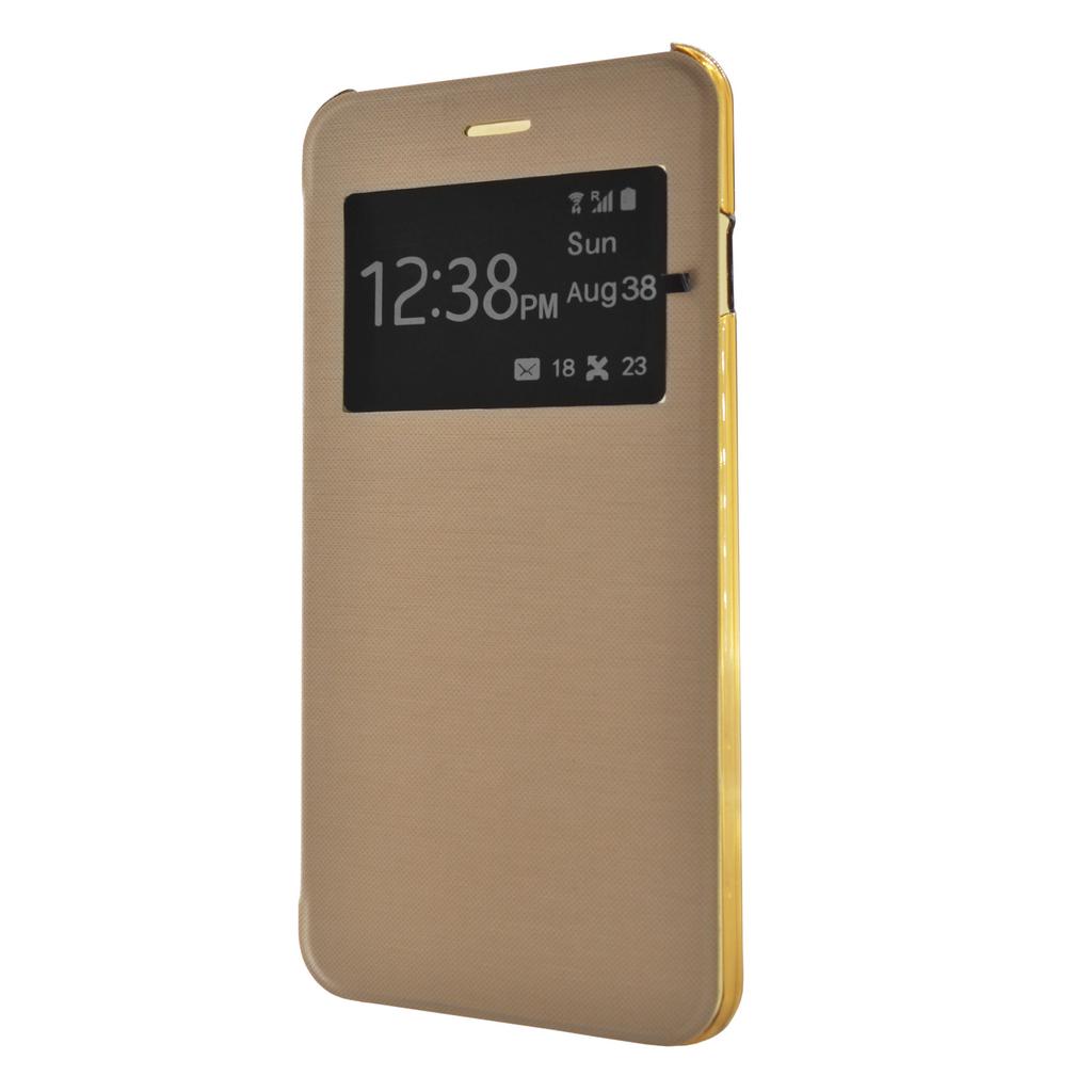 Θήκη Book Ancus S-View Elegance για Apple iPhone 7 Plus/8 Plus Χρυσαφί