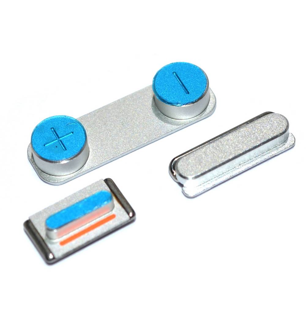 Σέτ Πλήκτρων Apple iPhone 5S/SE Ασημί Original