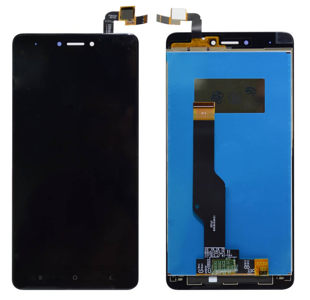 Οθόνη & Μηχανισμός Αφής Xiaomi Redmi Note 4 (Snapdragon) / Note 4X Μαύρο (Διάσταση:148mm) OEM
