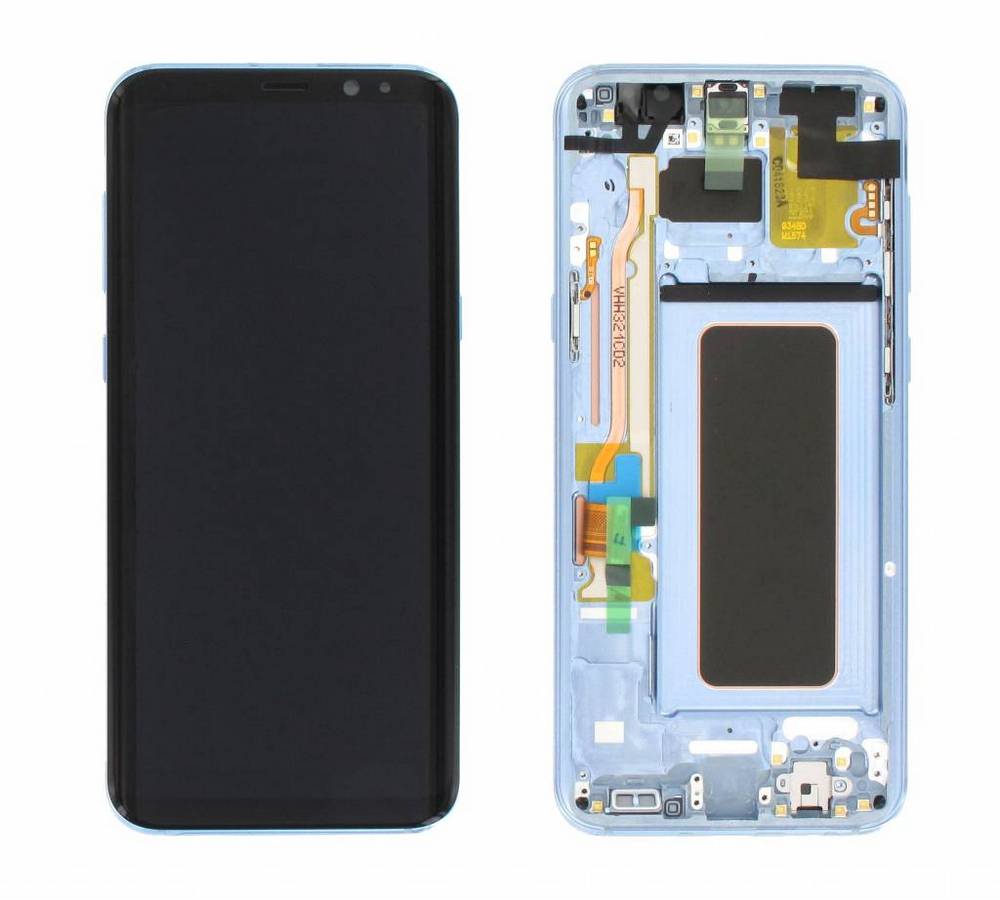 Γνήσια Οθόνη & Μηχανισμός Αφής Samsung SM-G955F Galaxy S8+ Μπλέ GH97-20470D