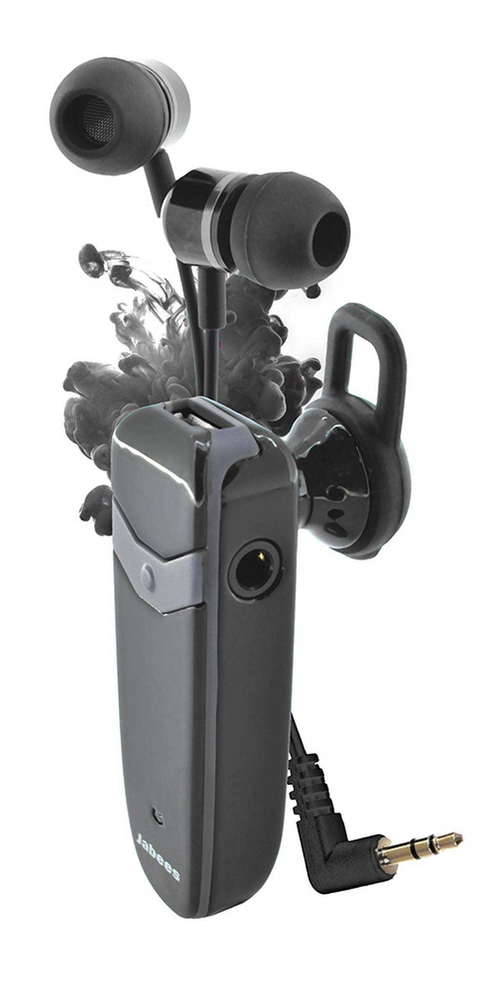 Bluetooth Hands Free Jabees Victor Music Stereo Receiver 3 in1 με Αποσπώμενα Ακουστικά, Multi Pairing Μαύρο-Ασημί