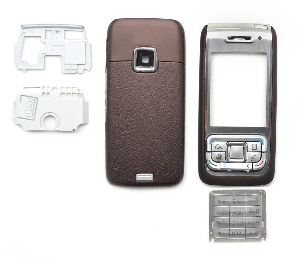 Πρόσοψη Nokia E65 με πληκτρολόγιο Καφέ OEM