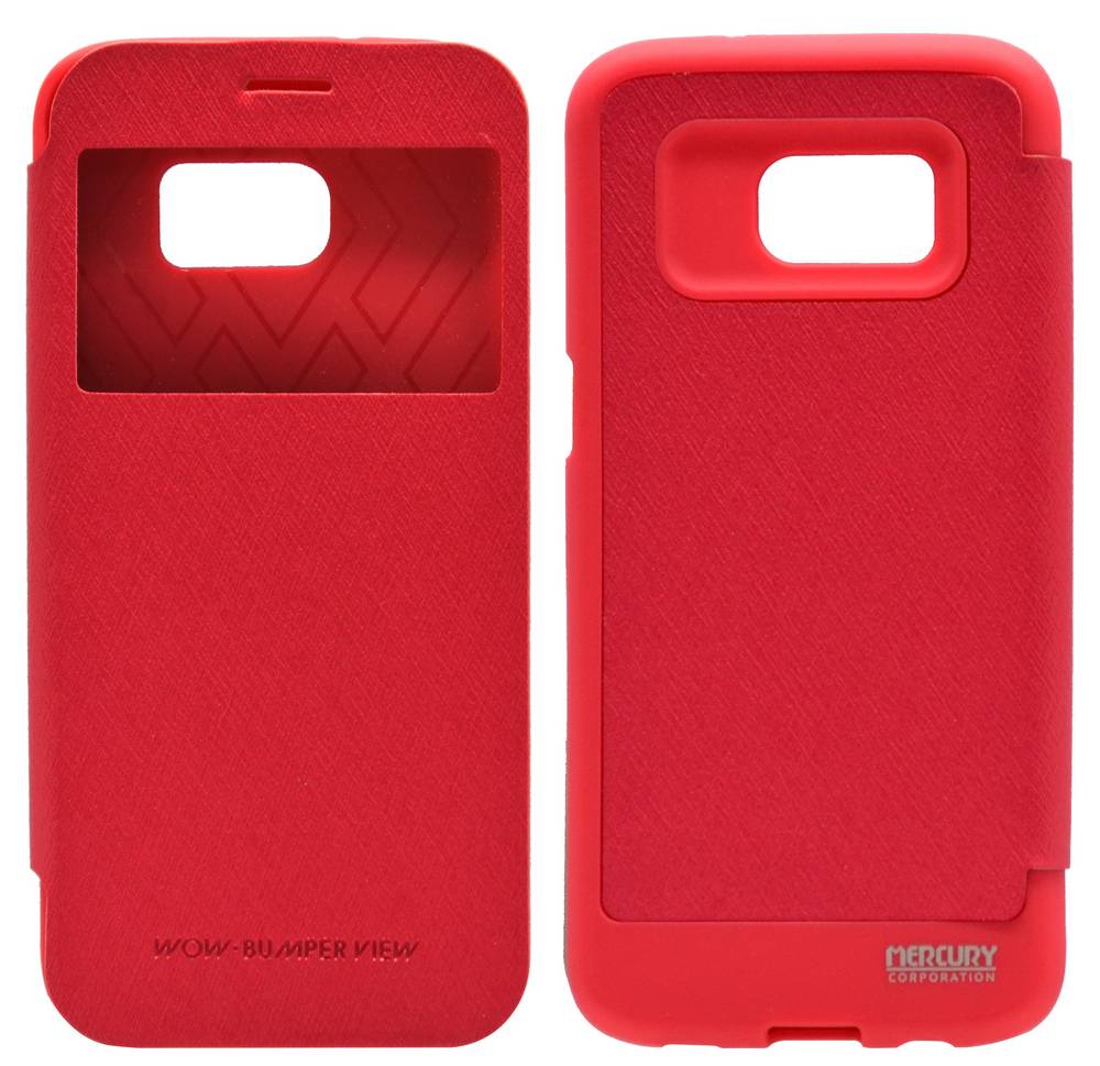 Θήκη Book Goospery Wow Bumper View για Samsung SM-G935F Galaxy S7 Edge Φούξια by Mercury