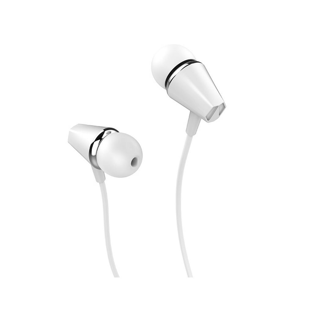 Hands Free Hoco M34 Earphones Stereo 3.5 mm Λευκό με Μικρόφωνο και Πλήκτρο Λειτουργίας