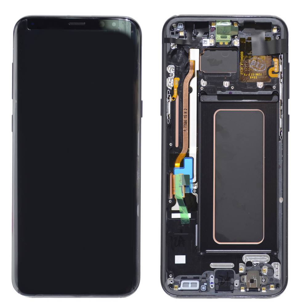 Γνήσια Οθόνη & Μηχανισμός Αφής Samsung SM-G955F Galaxy S8+ Μαύρο GH97-20470A; GH97-20564A