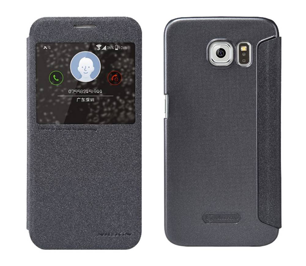 Θήκη Book S-View Nillkin Sparkle για Samsung SM-G920F Galaxy S6 Mαύρη με ενεργό S-View