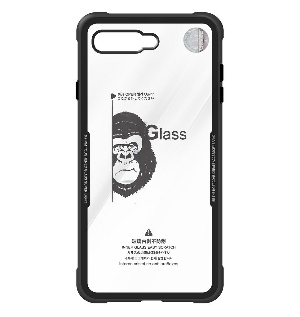 Θήκη Silicone - Glass Armor Back Cover για Apple iPhone 7 Plus / 8 Plus Μαύρη