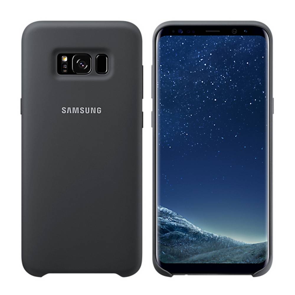 Θήκη Faceplate Samsung Silicone Cover EF-PG955TSEGWW για SM-G955F Galaxy S8+ Σκούρο Γκρί