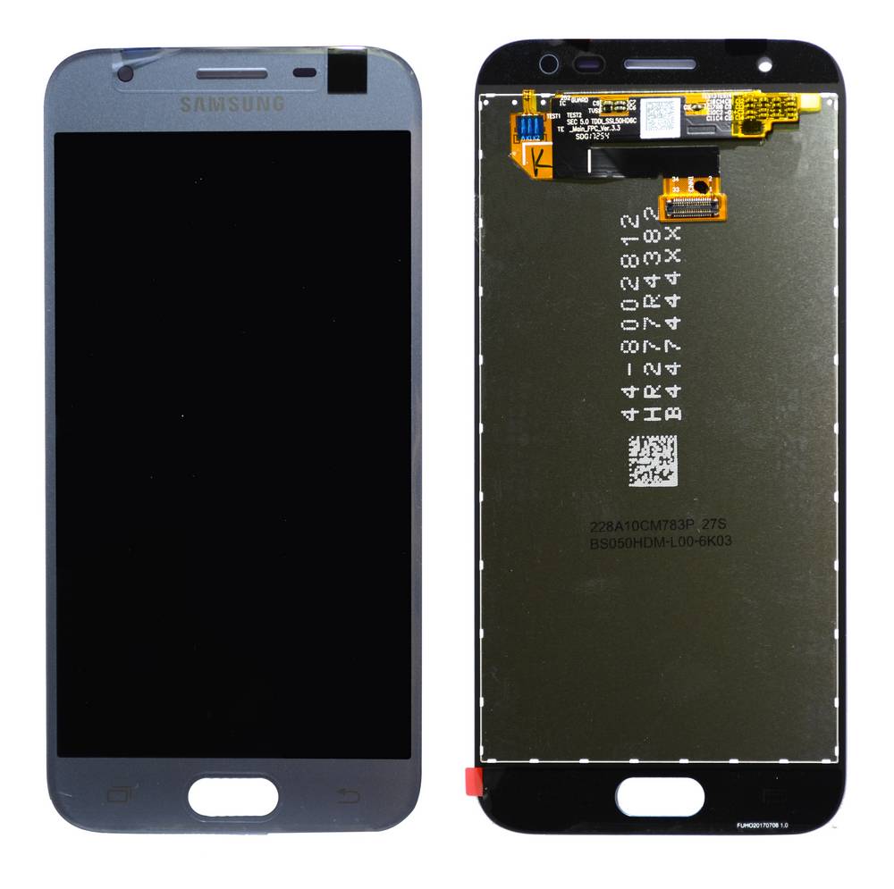 Γνήσια Οθόνη & Μηχανισμός Αφής Samsung SM-J330F Galaxy J3 (2017) Ασημί GH96-10992A