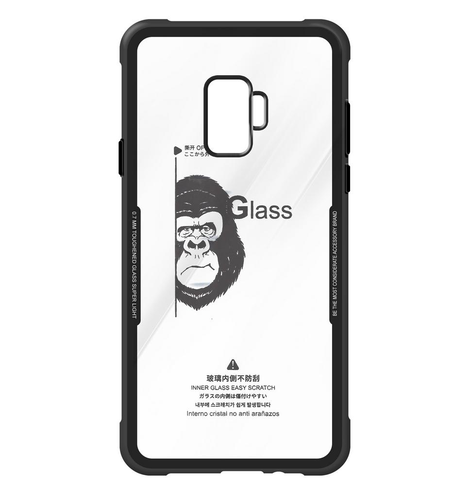 Θήκη Silicone - Glass Armor Back Cover για Samsung SM-G960F Galaxy S9 Μαύρη