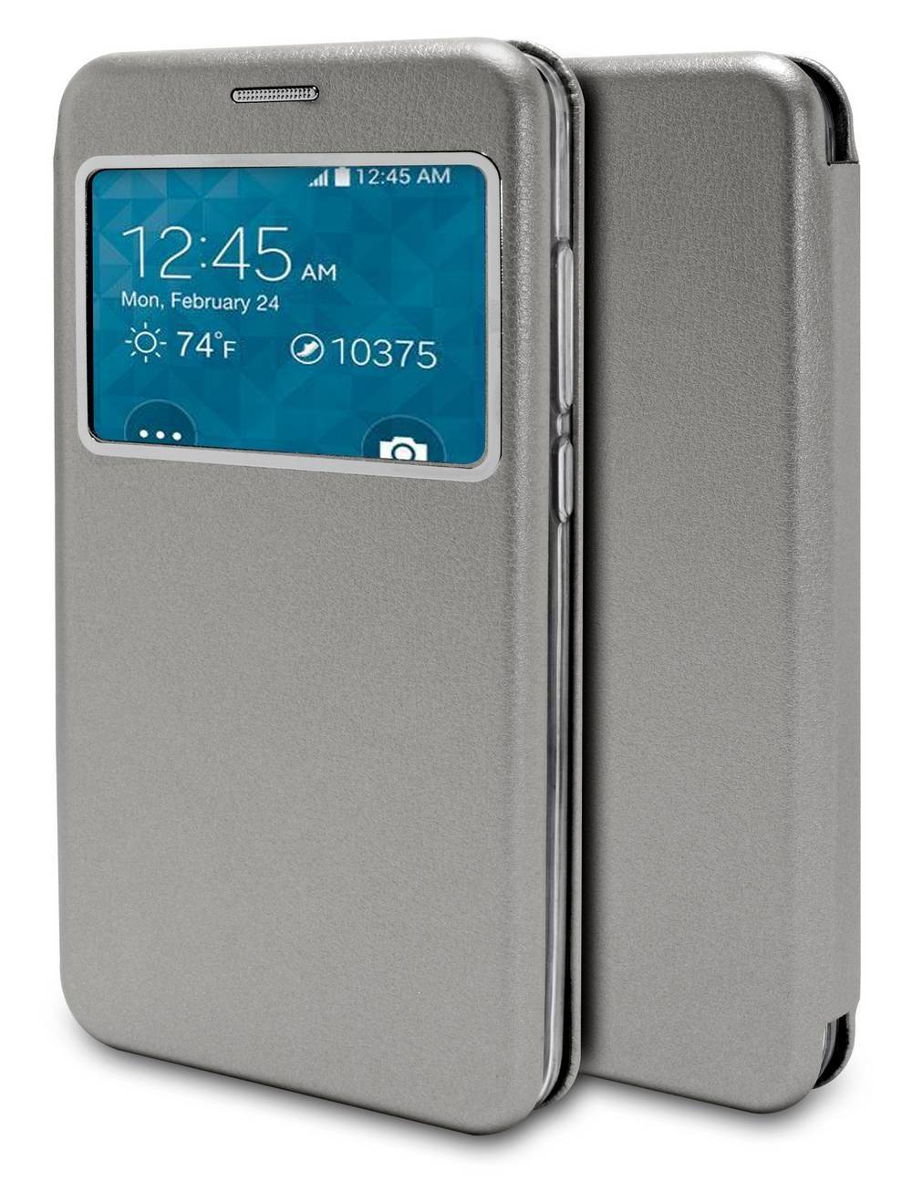 Θήκη Book Ancus S-View Magnetic Curve για Apple iPhone 7/8 TPU Γκρί