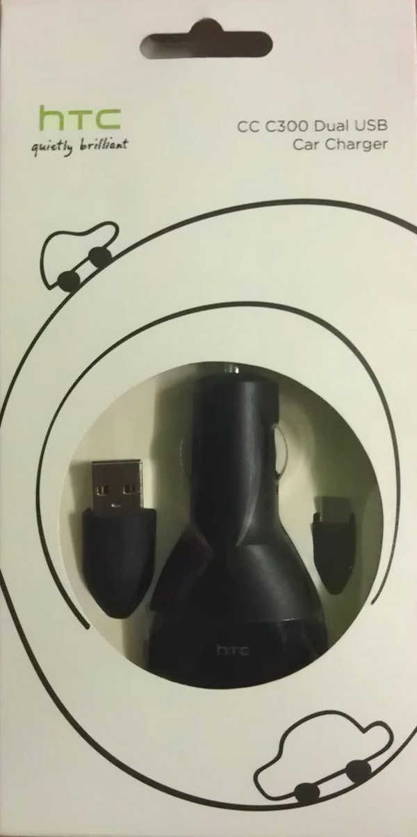Φορτιστής Αυτοκινήτου HTC CC C300 Dual με Αποσπώμενο Καλώδιο Micro USB 2A