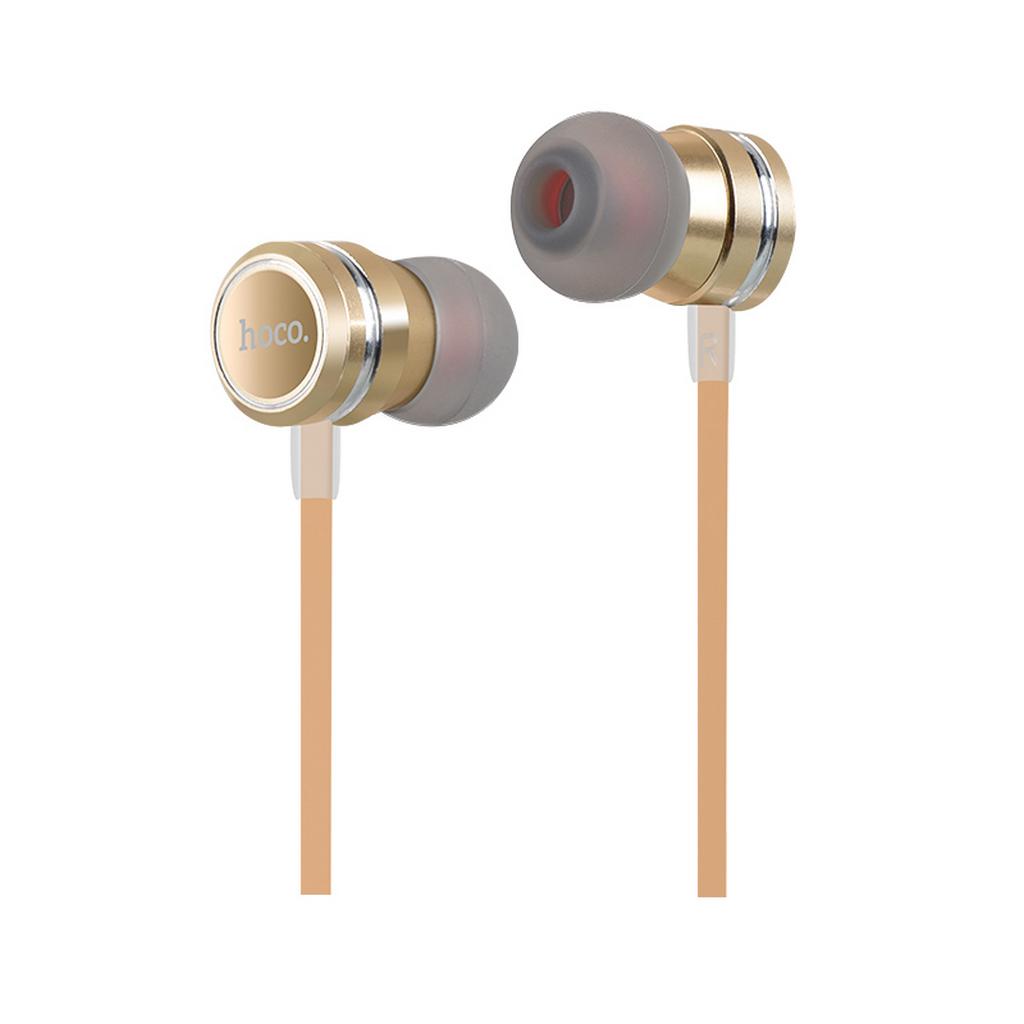 Hands Free Hoco M16 Ling Sound Earphones Stereo 3.5mm Χρυσαφί με Μικρόφωνο και Πλήκτρο Λειτουργίας