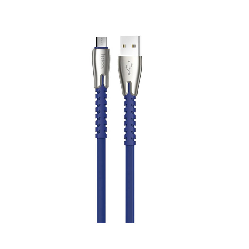 Καλώδιο σύνδεσης Hoco U58 Core USB σε Micro-USB Fast Charging 2.4A Μπλε 1.2μ