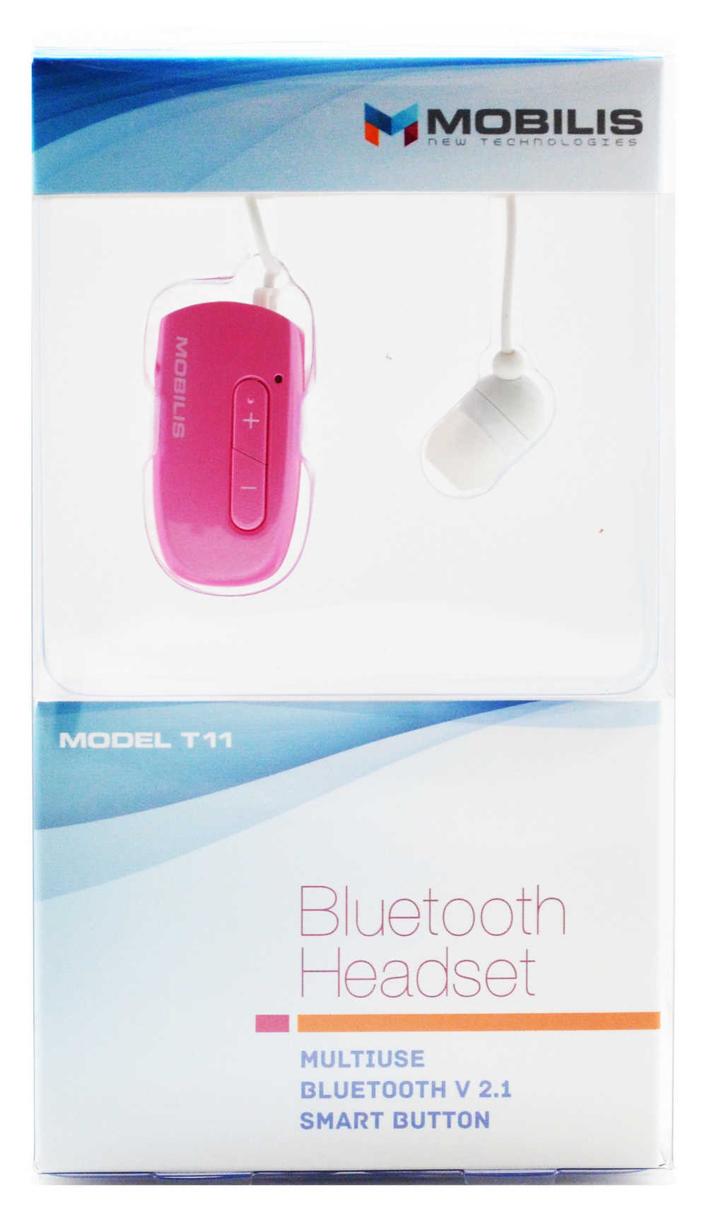 Bluetooth Hands Free Mobilis T11, Multi Pairing Ρόζ