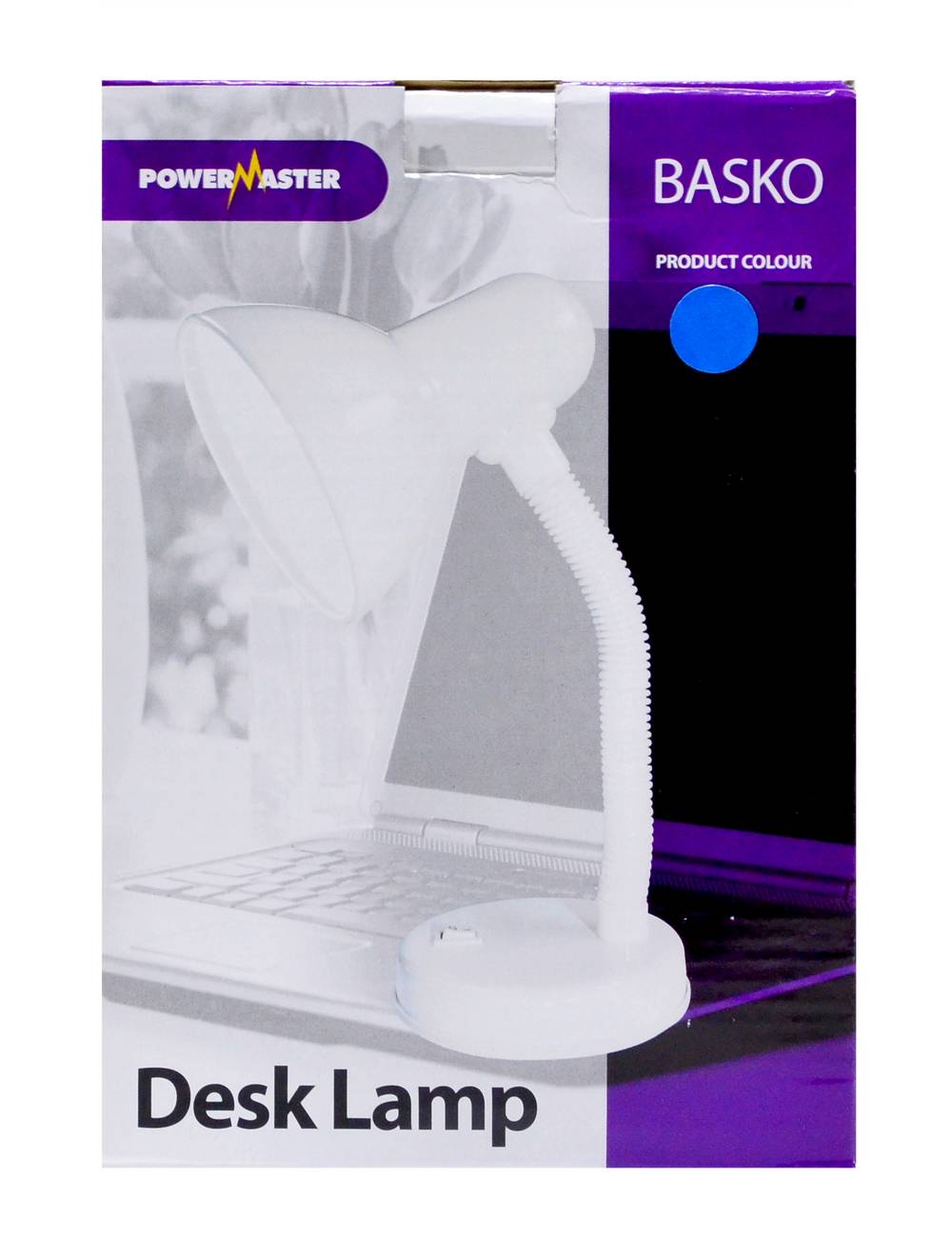 Φωτιστικό Γραφείου Powermaster Basko με Εύκαμπτο Βραχίονα Μπλέ