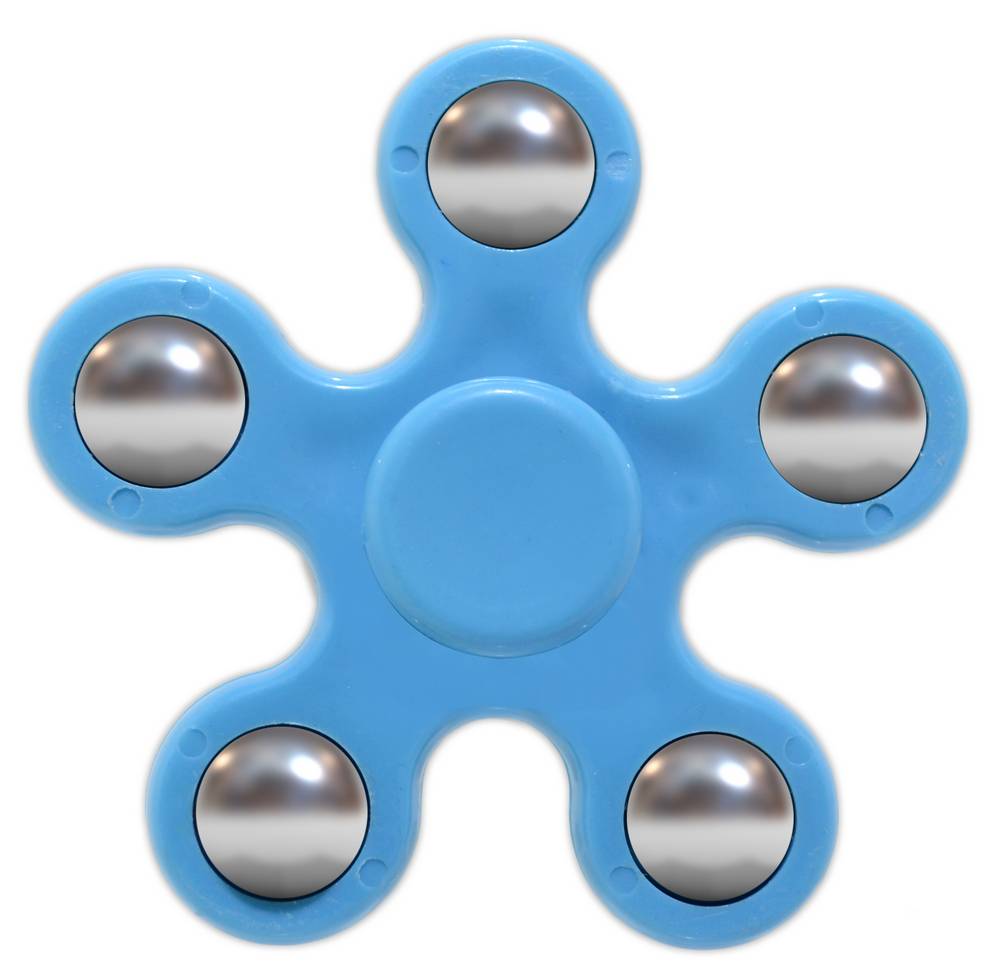 Fidget Spinner ABS Plastic 5 Leaves Μπλέ 2.5 min