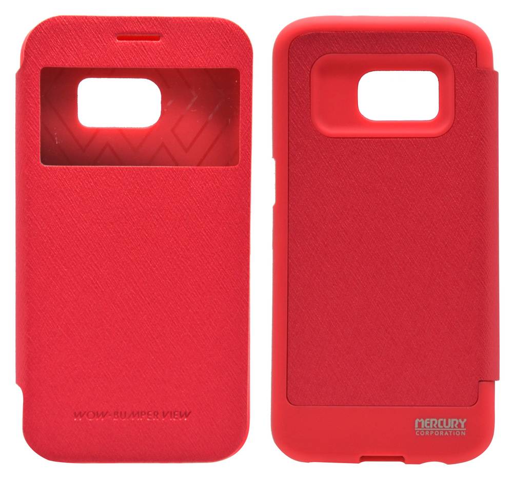 Θήκη Book Goospery Wow Bumper View για Samsung SM-G930F Galaxy S7 Φούξια by Mercury