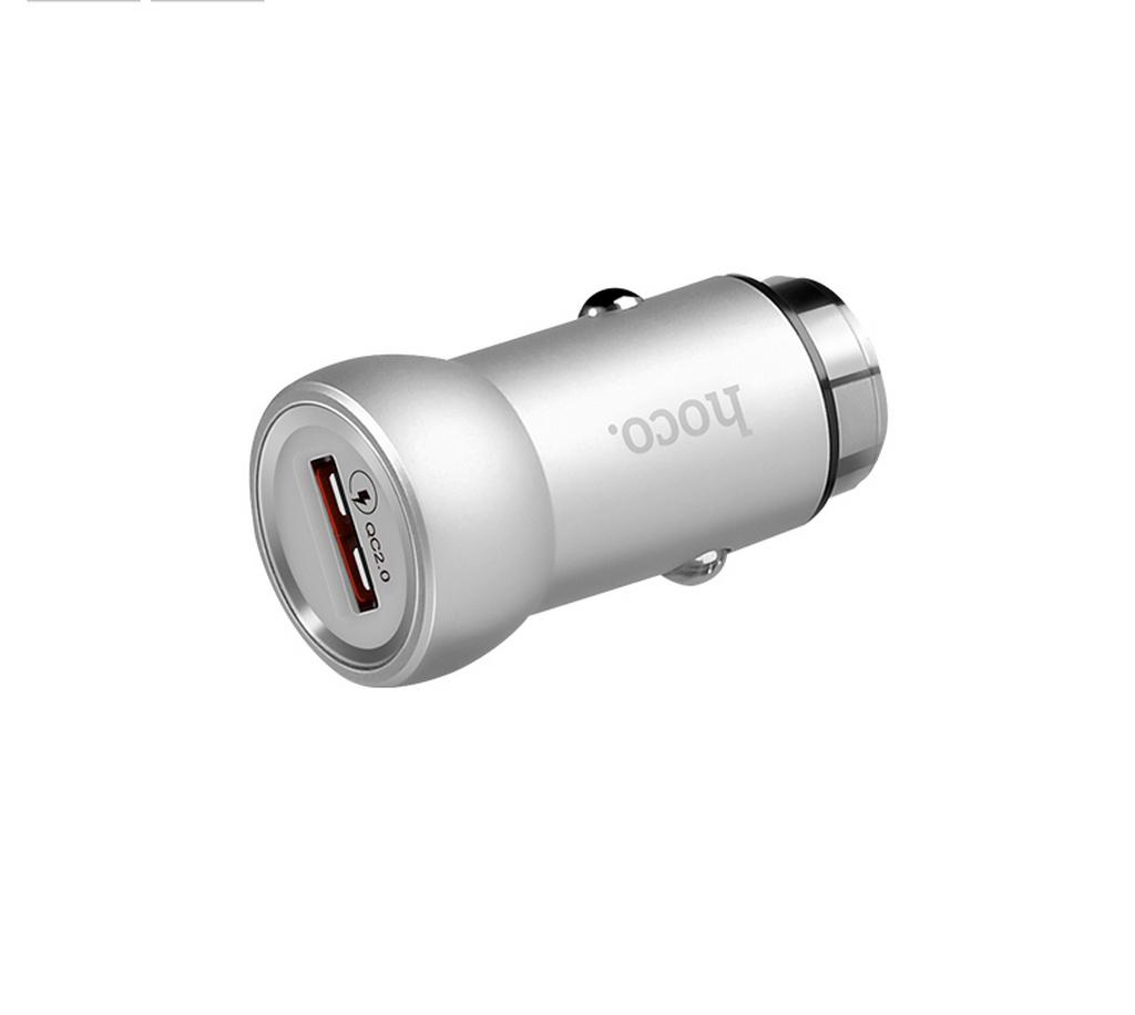 Φορτιστής Αυτοκινήτου Hoco Z4 Single USB QC2.0 2.1A Ασημί
