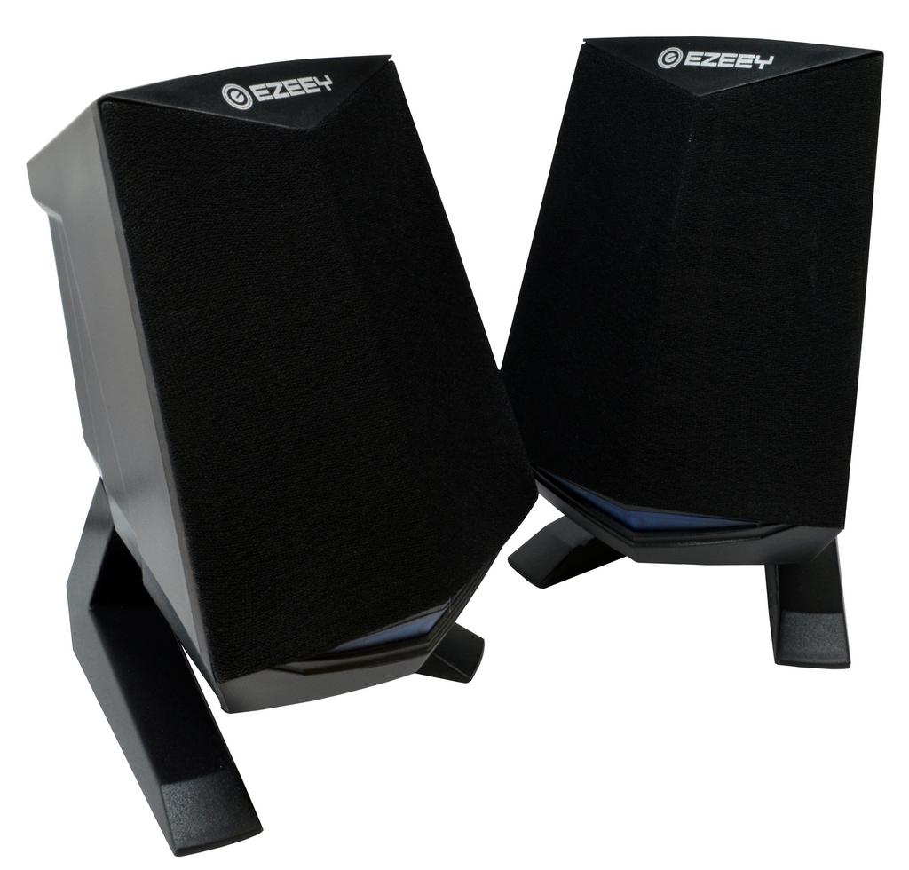 Ηχείο Stereo Multimedia Ezeey Black Samurai A4 με σύνδεση 3.5mm και USB φόρτιση, 3W x 2, Μαύρο