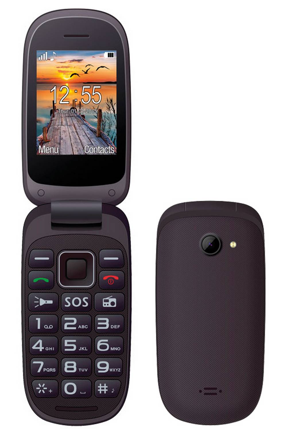 Maxcom MM818 (Dual Sim) 2,4" με Μεγάλα Πλήκτρα, Ραδιόφωνο (Λειτουργεί χωρίς Handsfree) και Πλήκτρο Έκτακτης Ανάγκης Μαύρο