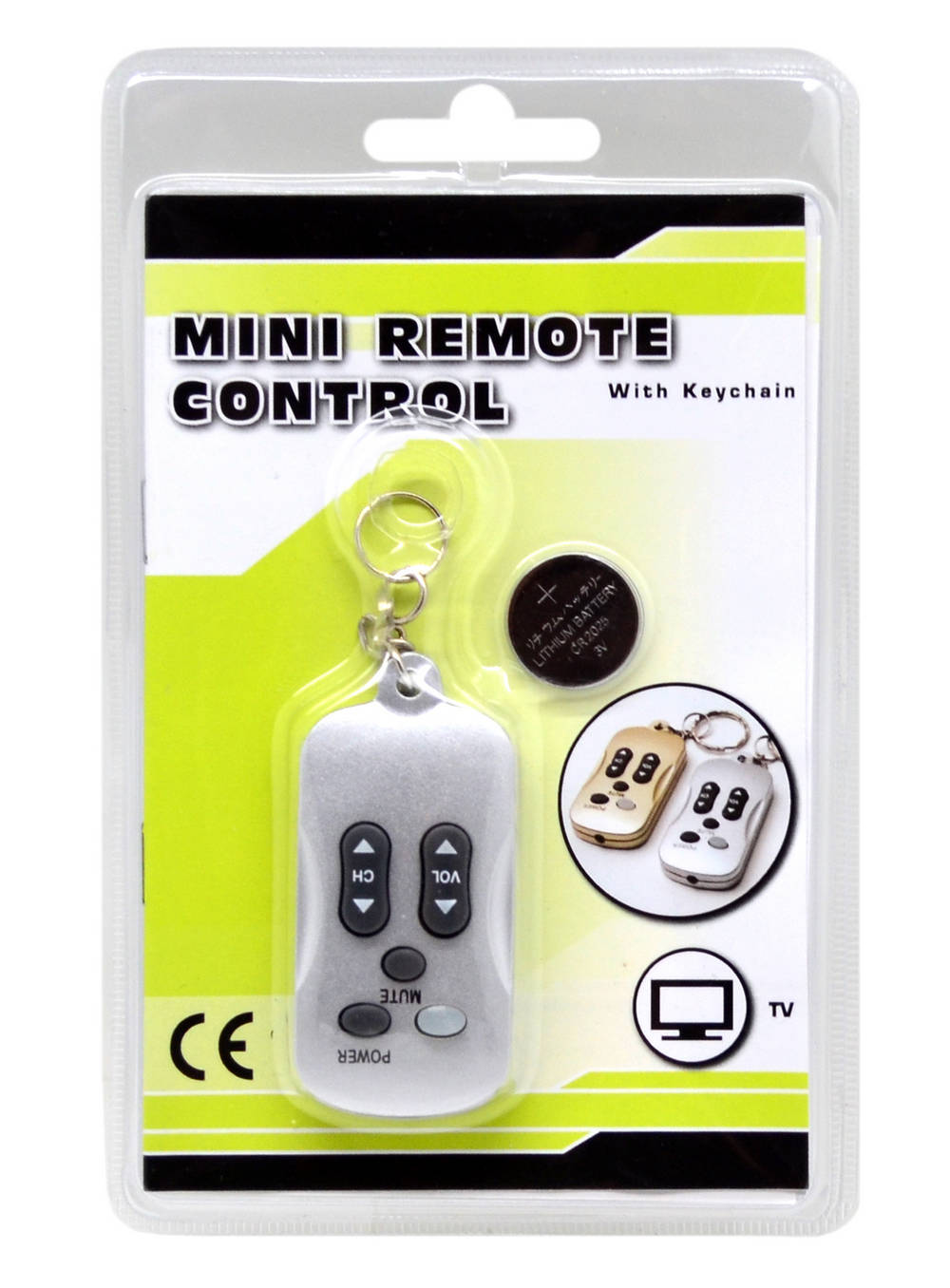 Τηλεκοντρόλ Universal για Τηλεοράσεις Μπρελόκ Ασημί με Μπαταρία CR2025 1 Τεμ.