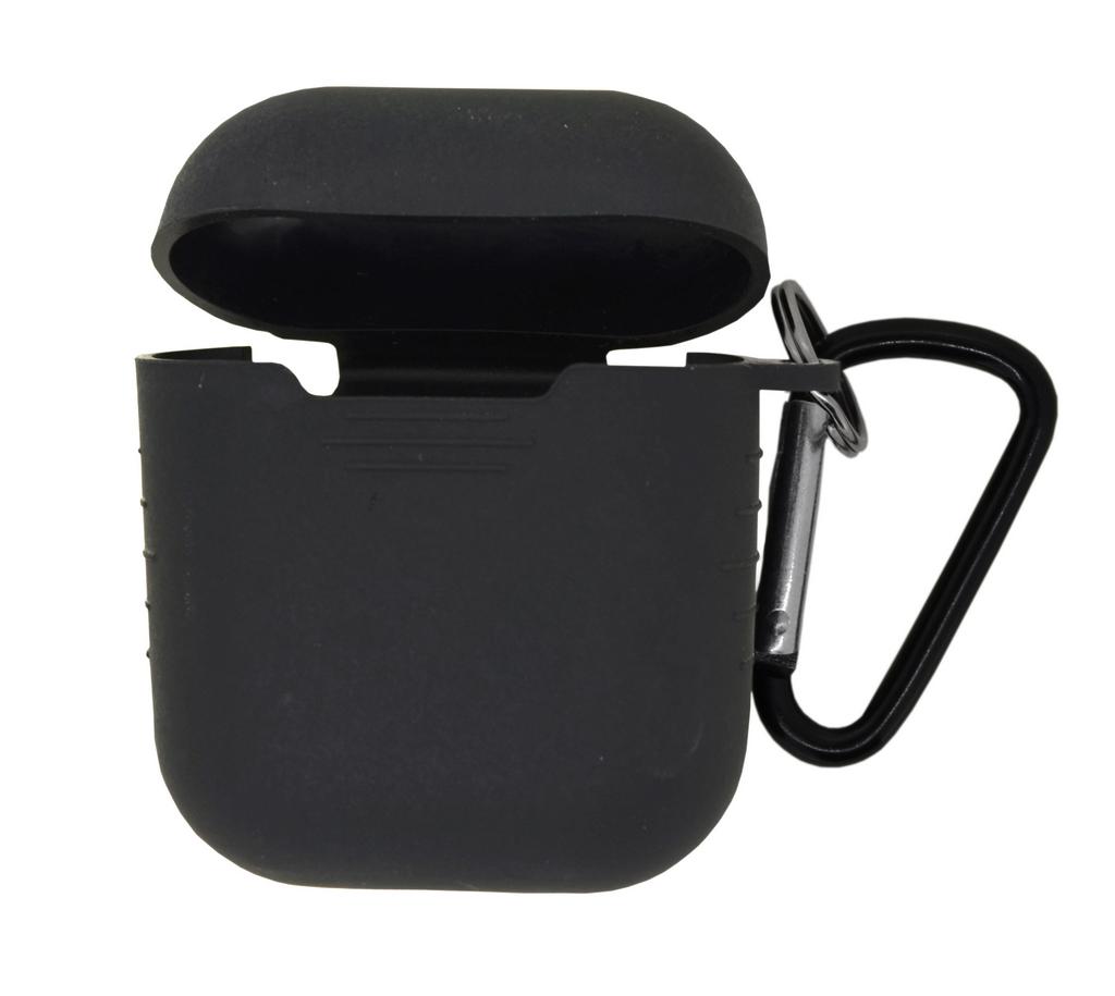 Θήκη Ancus Thin TPU για Airpods Μαύρη με Γάνζτο Μεταφοράς