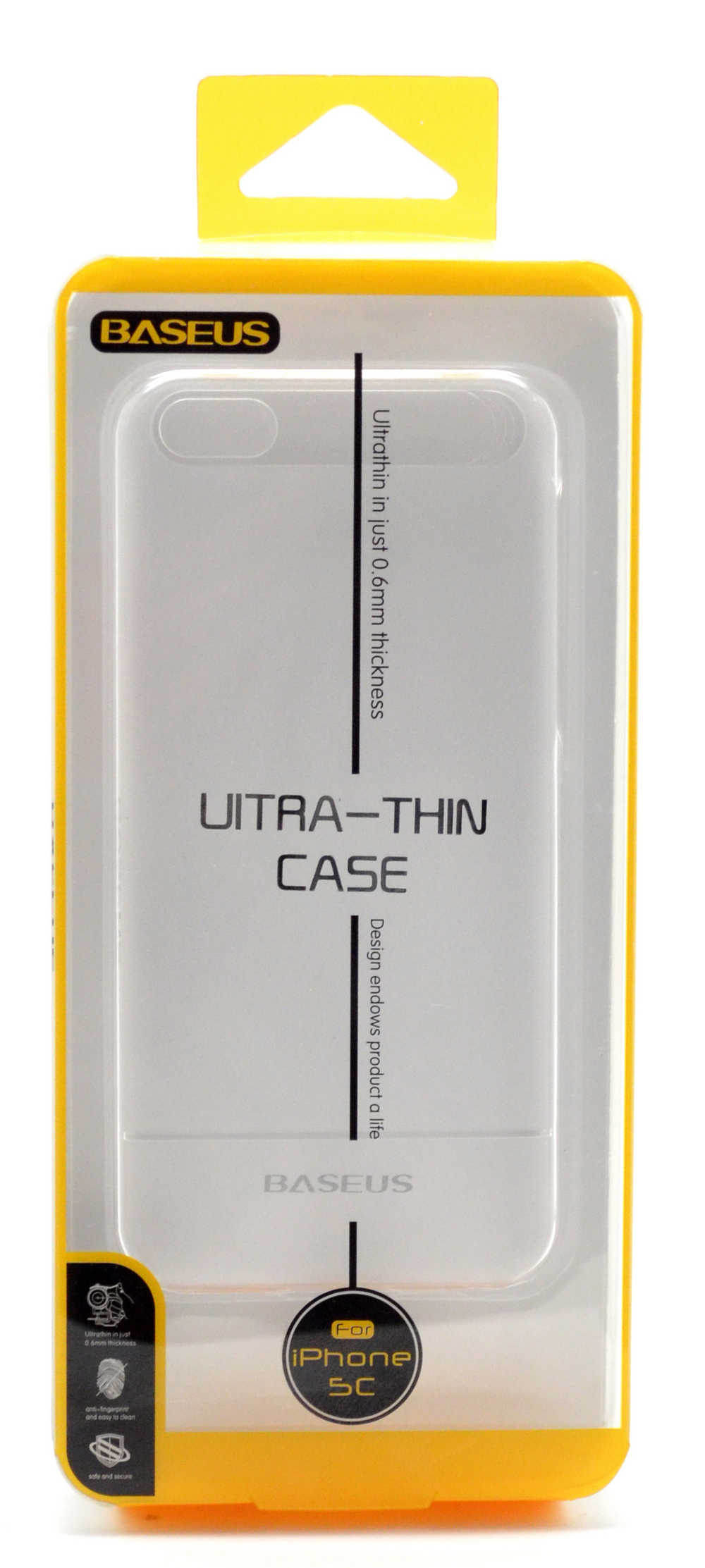 Θήκη Ultra Thin Baseus για Apple iPhone 5C Frost - Διάφανη 0.6 mm. + 1x Screen Protector Baseus Ultra Clear Anti-Fingerprint