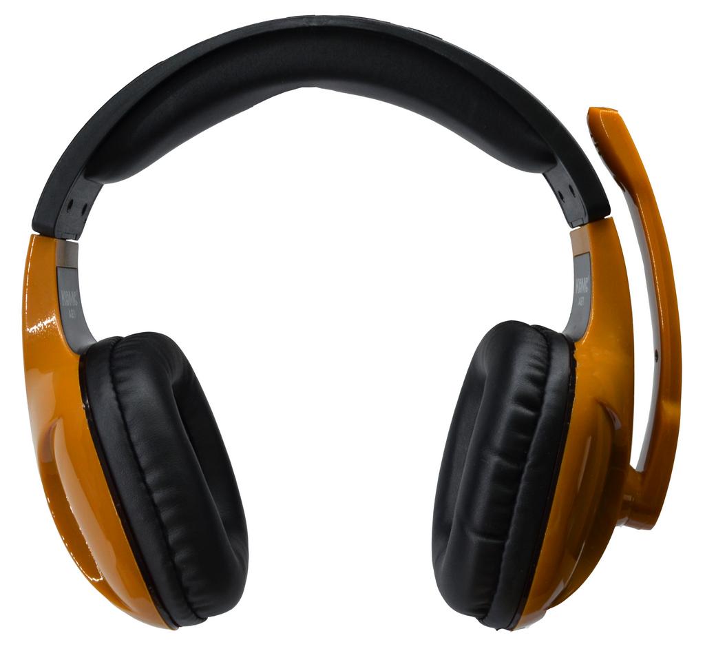 Ακουστικά Stereo KOMC Multimedia Headset A21 Μαύρα - Καφέ