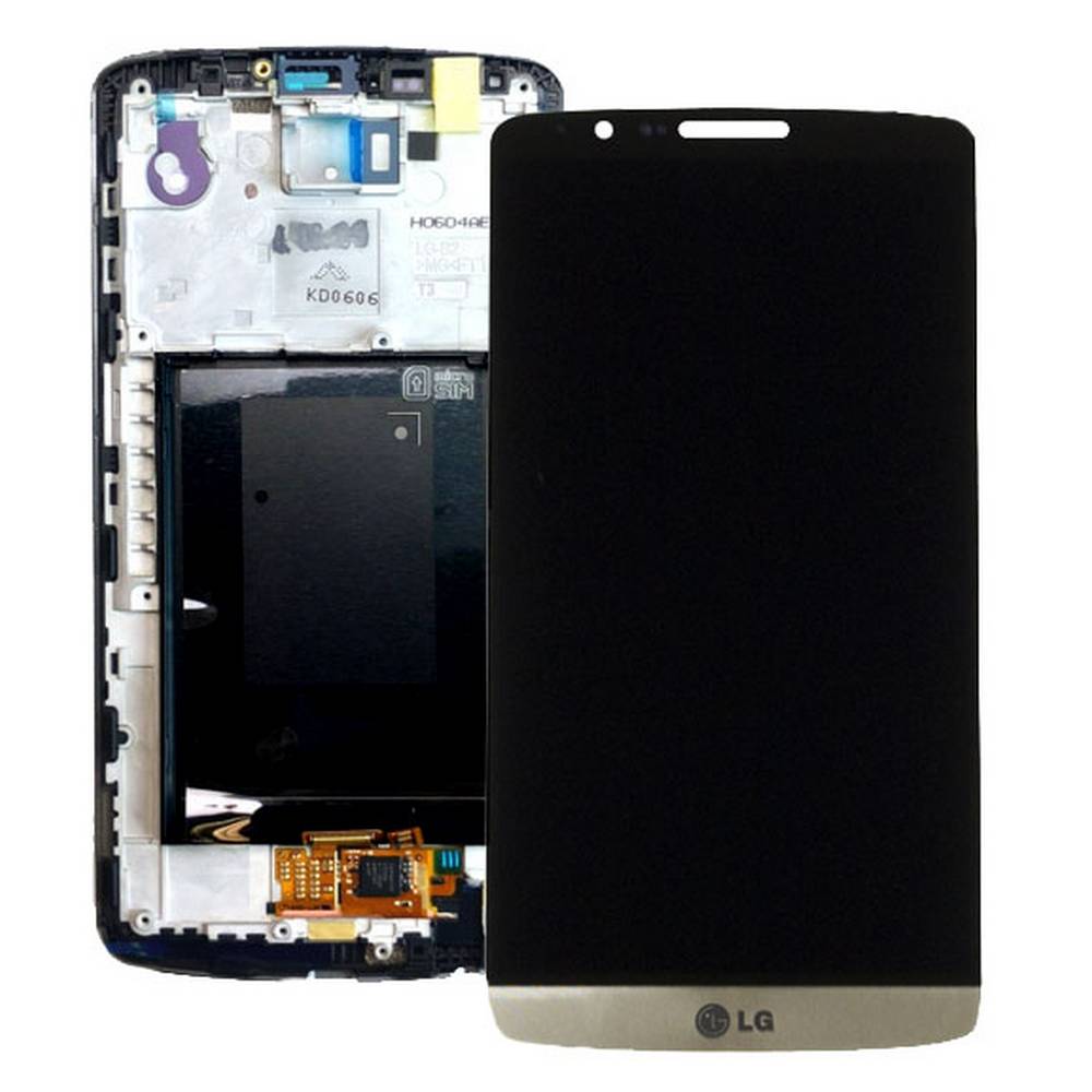 Γνήσια Οθόνη & Μηχανισμός Αφής LG G3 D855 Χρυσό ACQ87190303