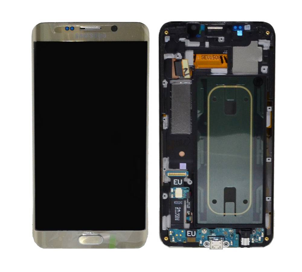 Γνήσια Οθόνη & Μηχανισμός Αφής Samsung SM-G928F Galaxy S6 Edge+ Χρυσαφί GH97-17819A