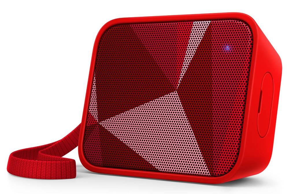 Φορητό Ηχείο Bluetooth Philips Pixel Pop BT110R/00 4W Sweat-Proof IPX4 Κόκκινο με Ανοιχτή Ακρόαση και Σύνδεση Audio-in 3.5mm