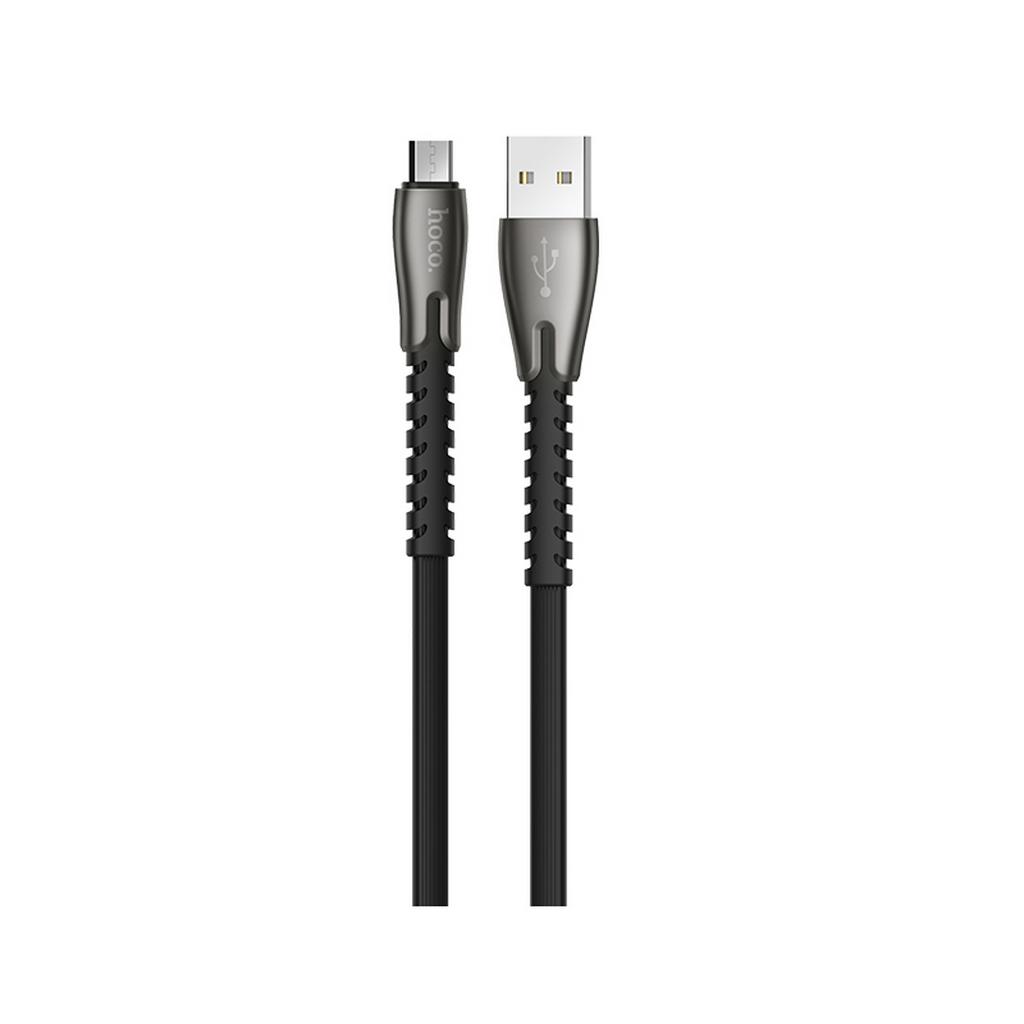 Καλώδιο σύνδεσης Hoco U58 Core USB σε Micro-USB Fast Charging 2.4A Μαύρο 1.2μ