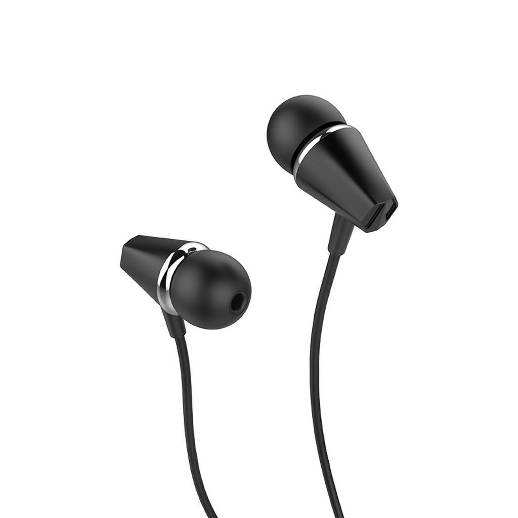 Hands Free Hoco M34 Earphones Stereo 3.5 mm Μαύρο με Μικρόφωνο και Πλήκτρο Λειτουργίας
