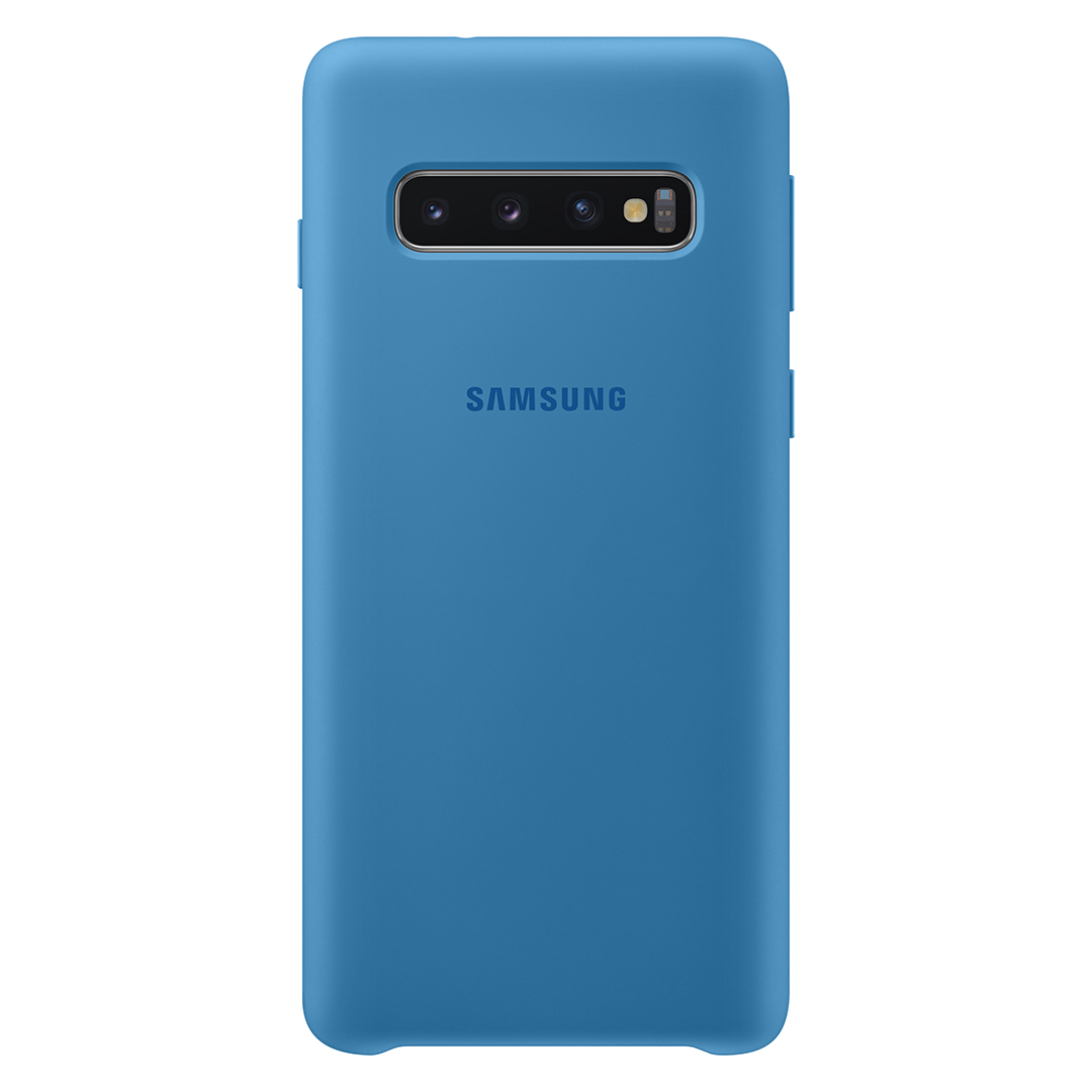 Θήκη Faceplate Samsung Silicone Cover EF-PG973TLEGWW για SM-G973 Galaxy S10 Μπλε