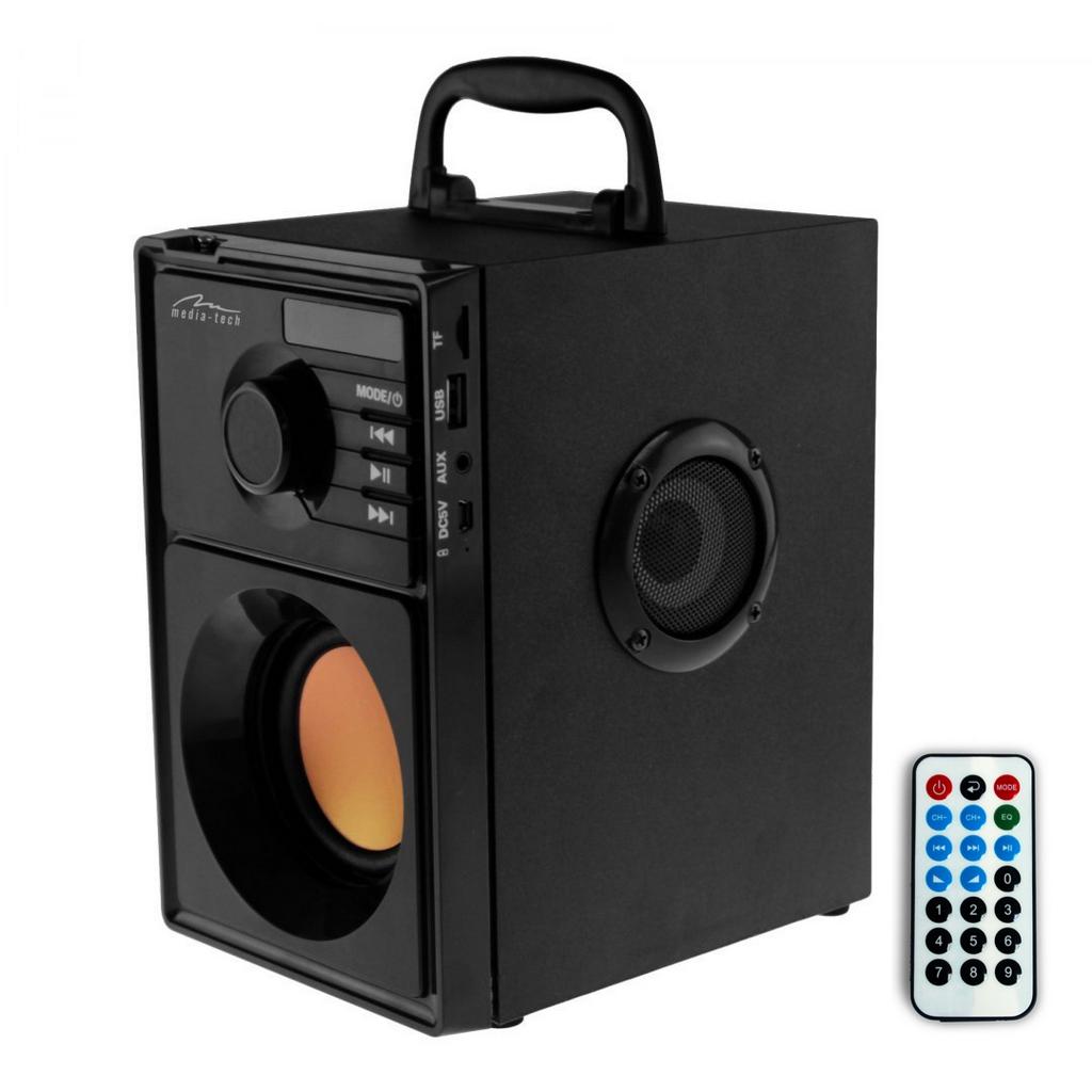 Φορητό Ηχείο Media-Tech Boombox BT 600W, με Τηλεχειριστήριο, Ενσωματωμένο Woofer, Micro SD Card, AUX, Ραδιόφωνο, MP3 και LED οθόνη