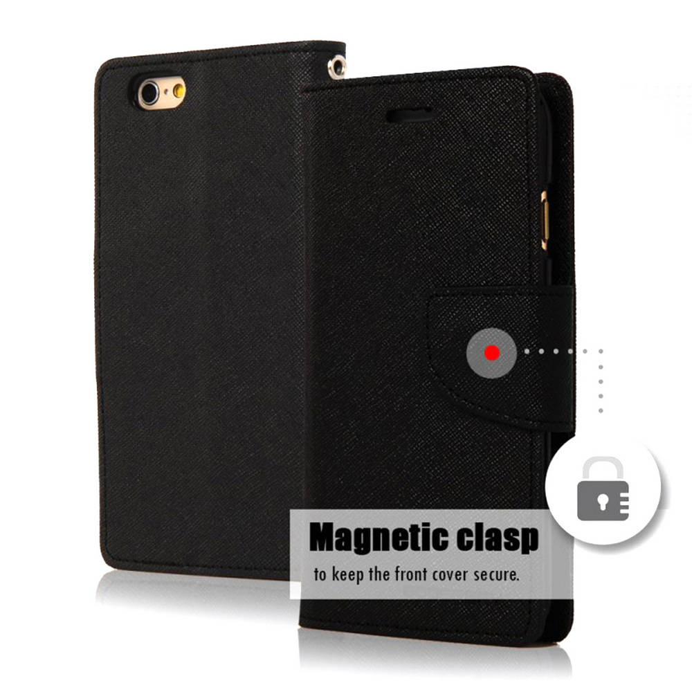 Θήκη Book Goospery Fancy Diary για Apple iPhone 6/6S Μαύρη by Mercury